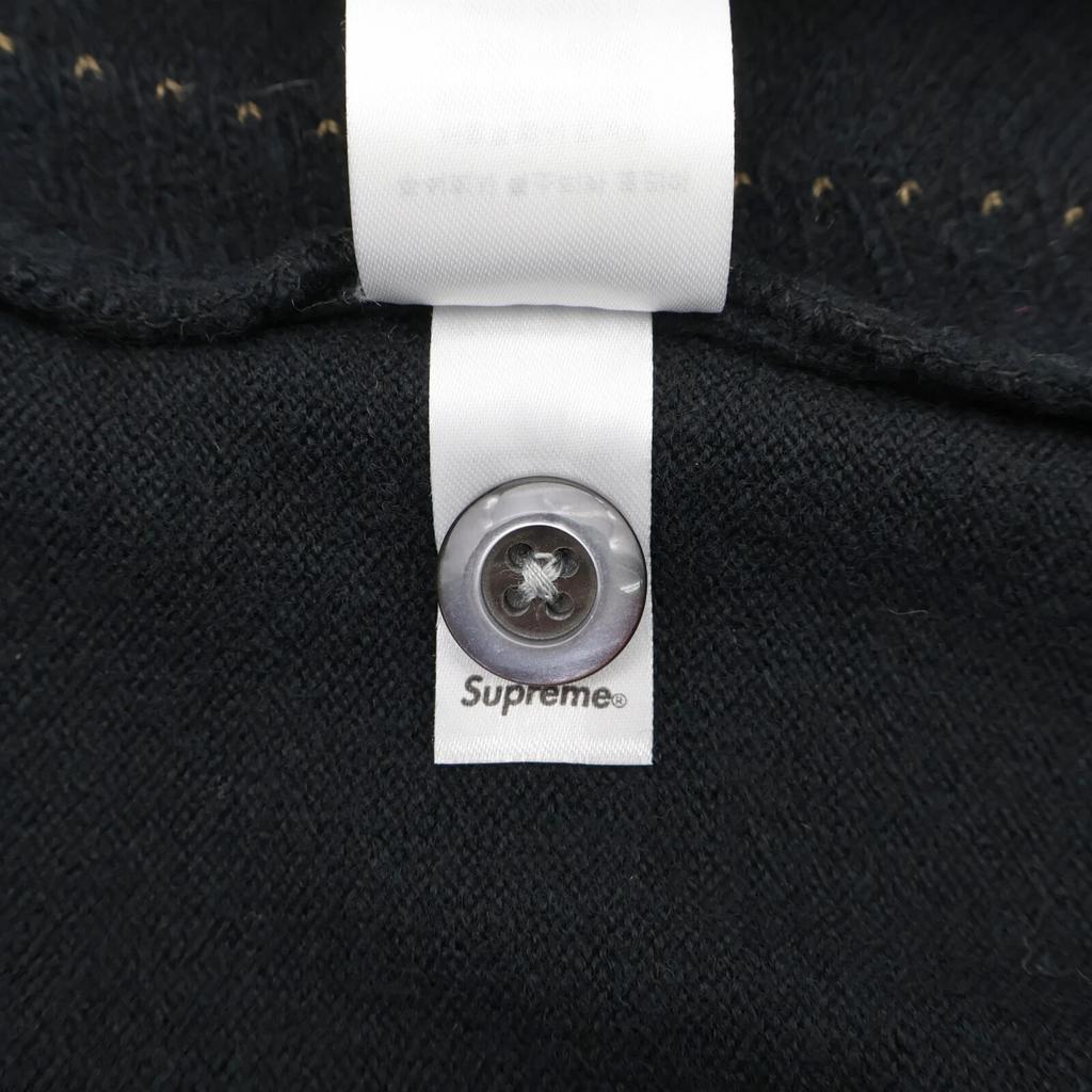 Supreme Herringbone Cardigan Black
