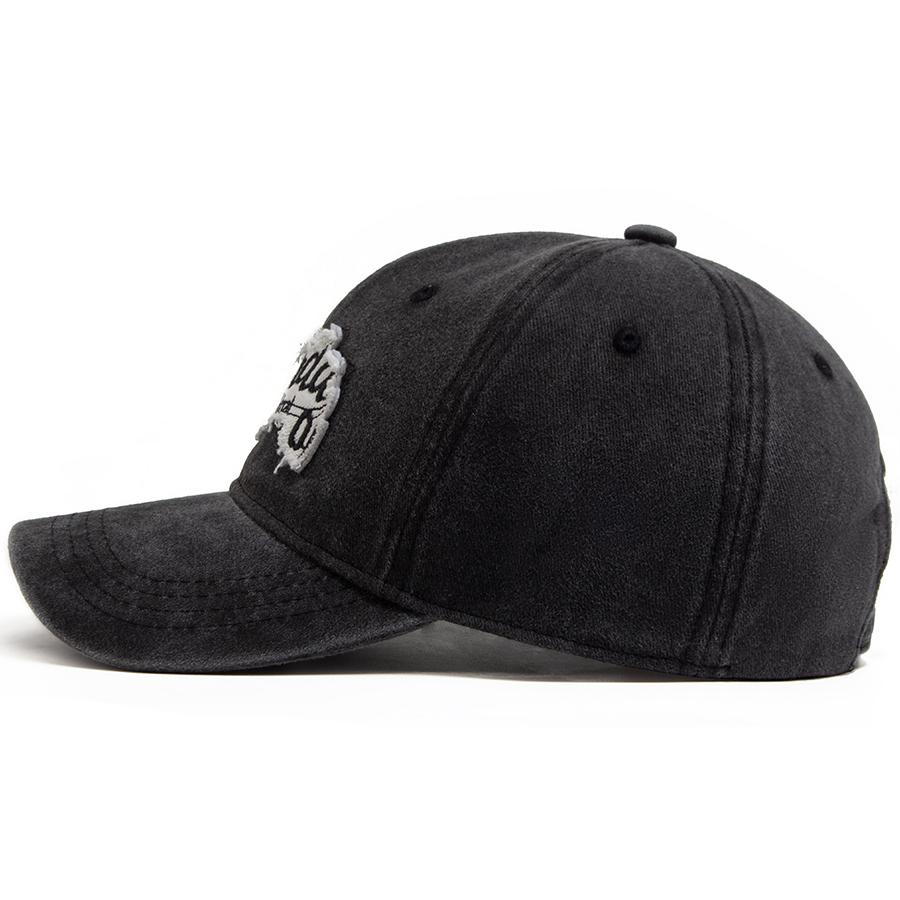 Washed Cotton Vintage Men Baseball Cap Letter Embroidery Sun Caps Summer Casual Outdoor Women's Visor Hat Fashion Hip Hop Hats