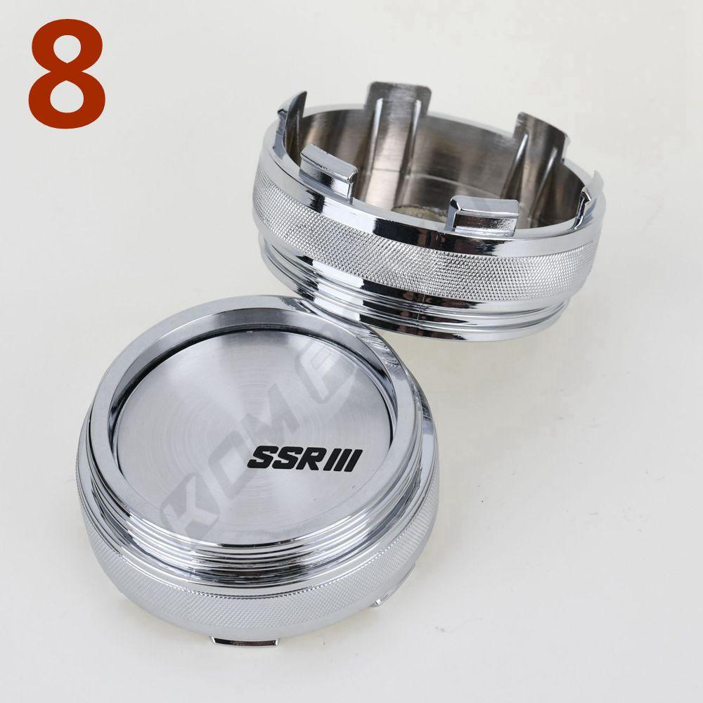 AAYP1 4PCS 61MM OD / 57.5MM ID Sport Rim Cap SSR Racing Sticker Centre Cap Rim Wheel Cover Cap Hubcaps