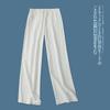 Wide Leg Mop Pants Spring & Fall New Arrival Foreign Trade Women's Clothing Plus Size Half Elastic High Waist Zipper Hasp Loose Pants 29215