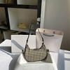 Retro Houndstooth Shoulder Handbag [KKAERDIYA] Bag, Women's