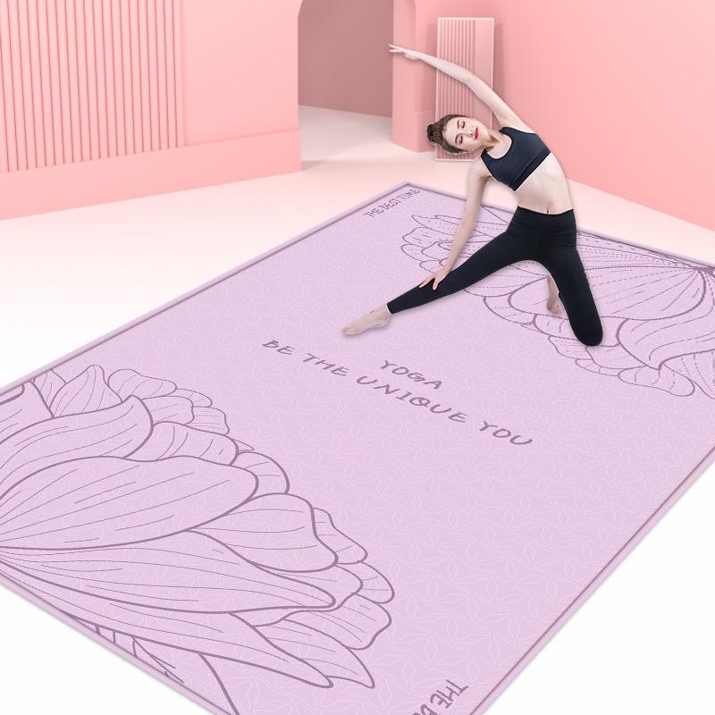 

Нескользящий амортизирующий коврик для йоги и фитнеса - очень длинный и широкий для мужчин и женщин 120x200 cm