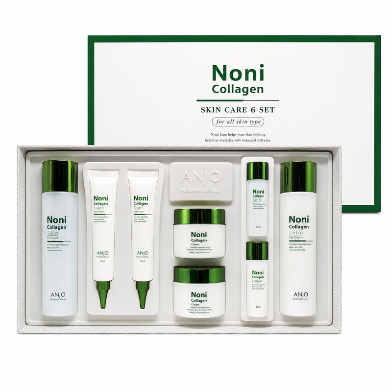 ANJO Professional Noni Collagen Skin Care 6-Piece Set + 2 Samples, 1 Set