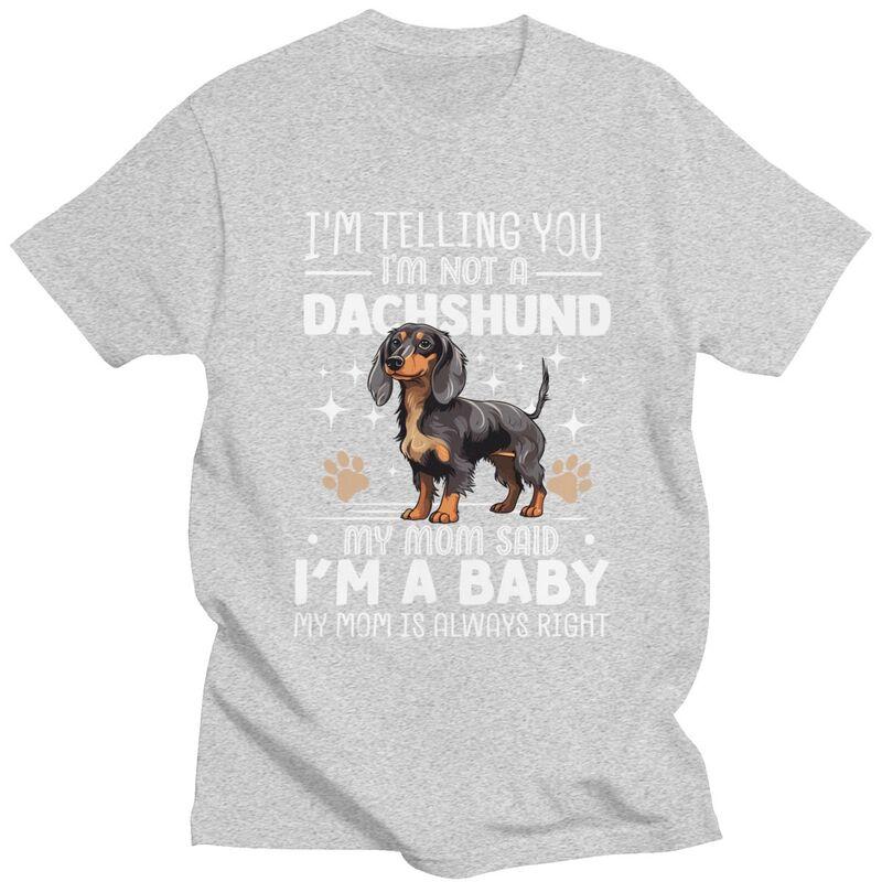 Custom Cute Dachshund T Shirts Men Mom Dog Tshirts Casual Tee Tops 100 Cotton Oversized Tshirts Merch