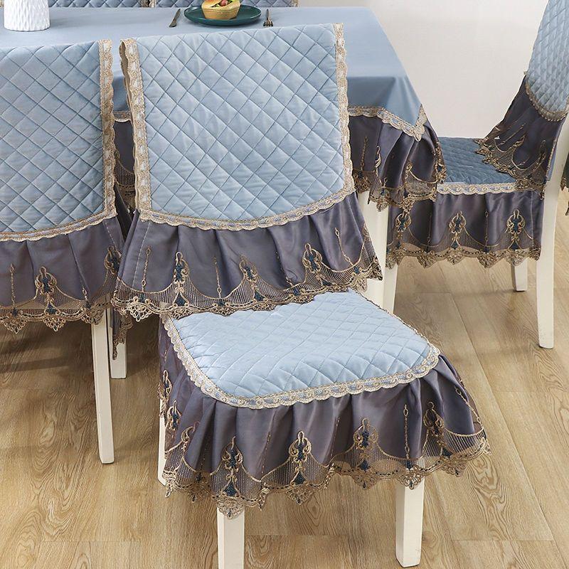 Thick Non Slip Chair Cover Modern Minimalist Household Dustproof Chair Cover Cotton Lace Printed Chair Cover 1pcs