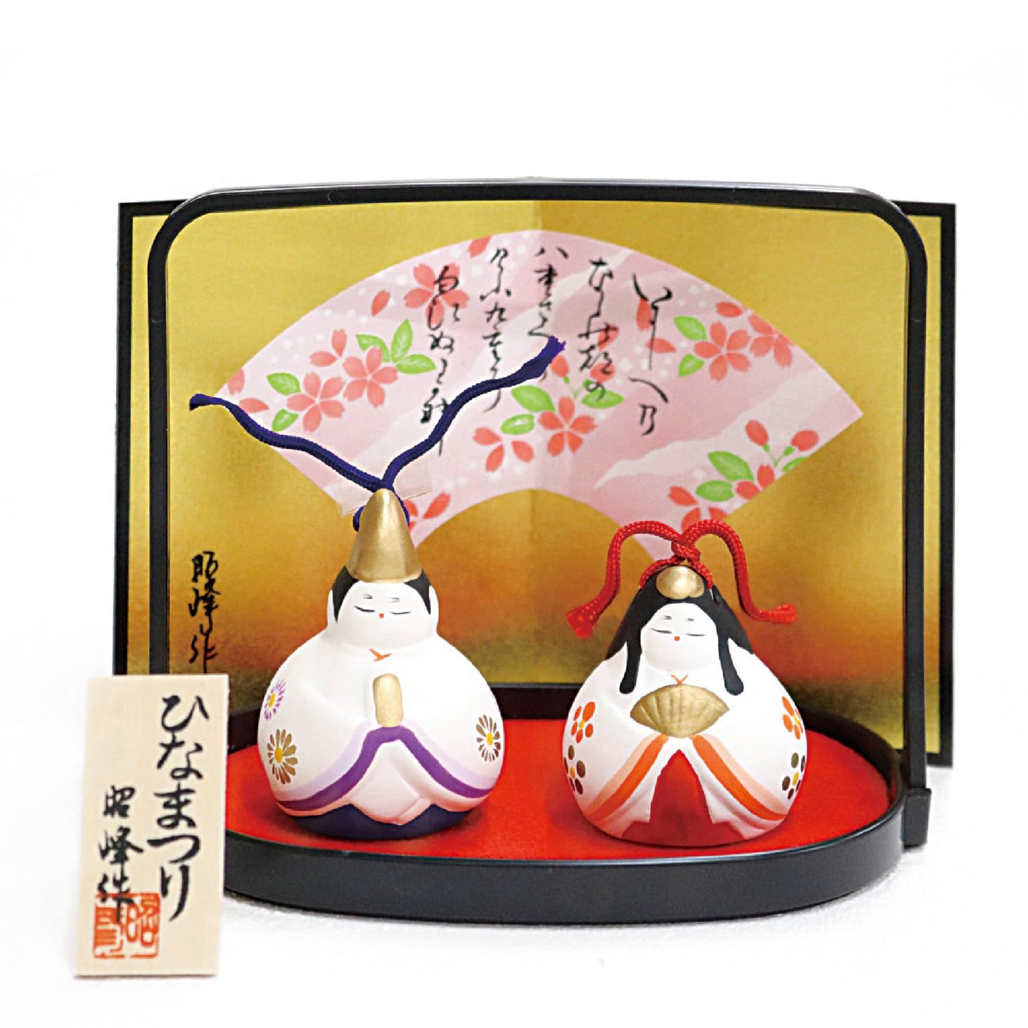 Seto Pottery Company Ceramic Hina Miyabi Hina Clay Bell Dolls, (Small)