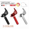 Motorcycle Throttle Twist Grips CNC Aluminum 22mm Shockproof Accelerator Grip with Cable for Dirt Bike Competition