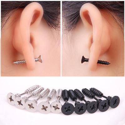 Ohrstecker Mode Edelstahl Punk Mädchen Ohrschmuck Rock Gothic Unisex Ohrstecker