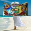 1PC Custom Name Glass Bee Garden Beach Towel Highly Absorbent And Sand-Resistant Towel for Swimming, Pool, Yoga, And Travel Lightweight