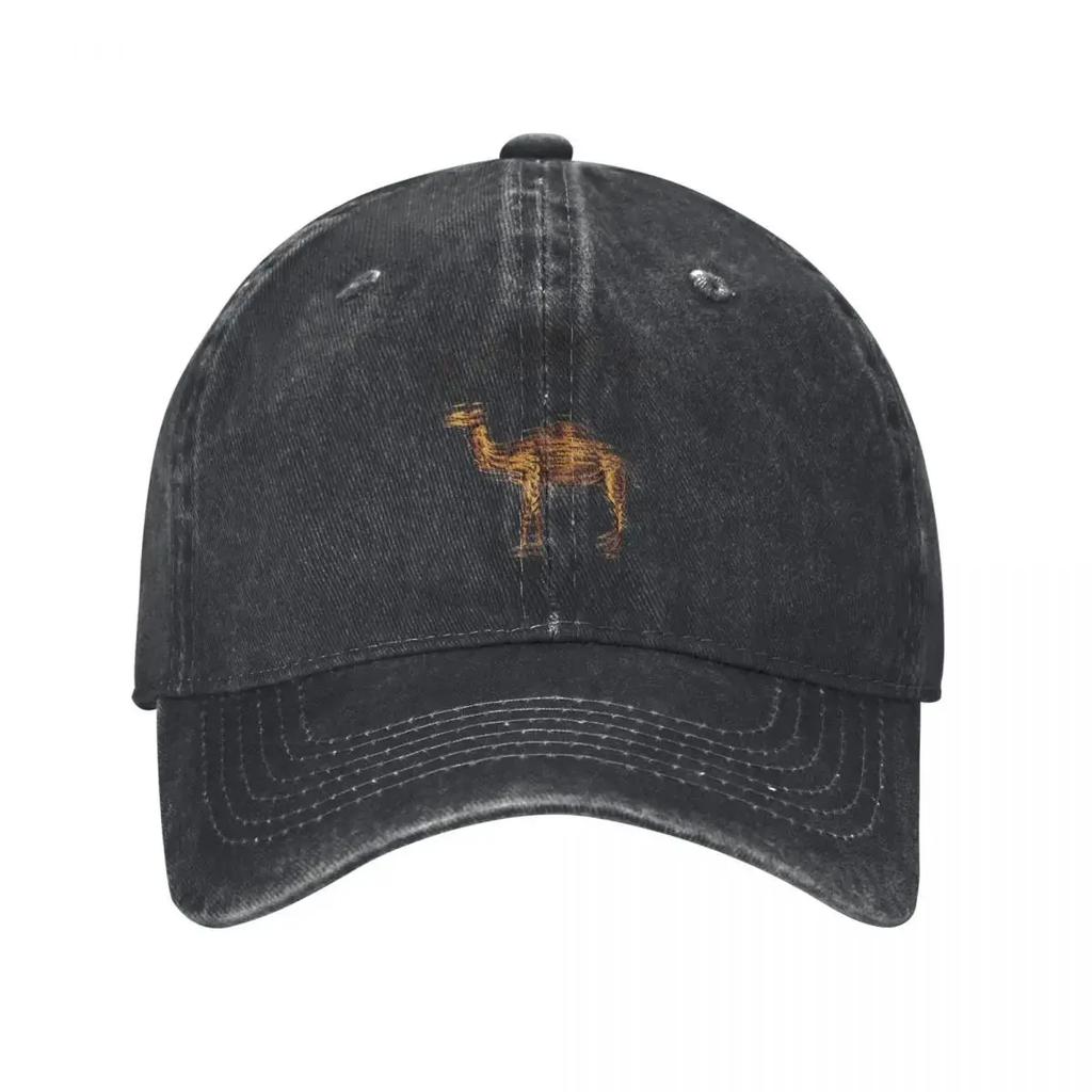 Doplňky velbloud Pánské Dámské Trucker čepice Zvířecí Opotřebované Prané Čepice Klobouk Vintage Venkovní Běh Golf Nastavitelný Střih Pokrývka hlavy