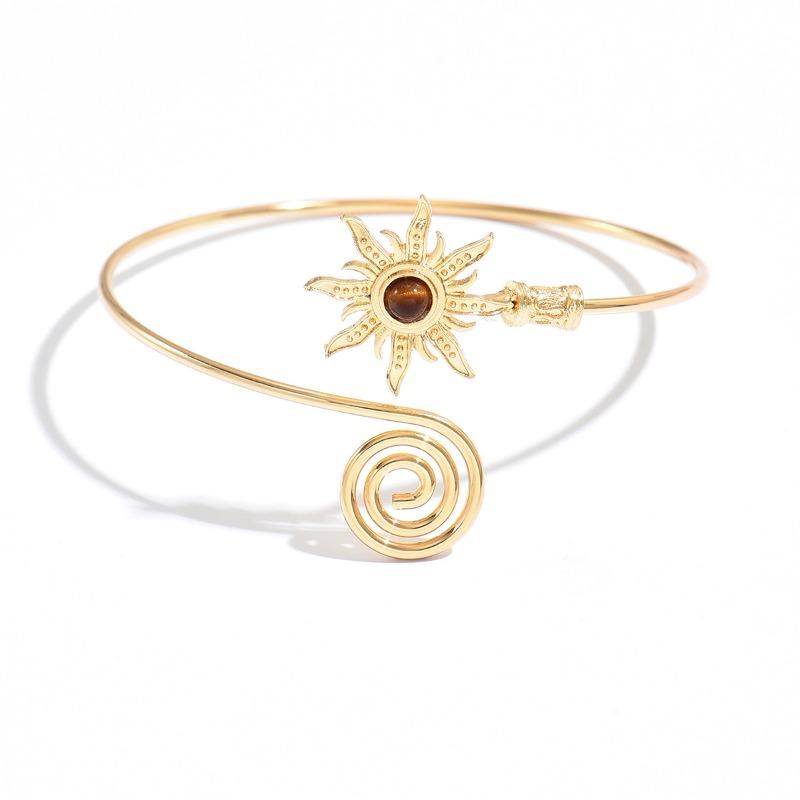 2025 Trendiger Legierung Türkis Armreif Statement Zirkon Boho Ethno für Frauen Sommerurlaub Resort-Stil Geschenk Heiße Accessoires