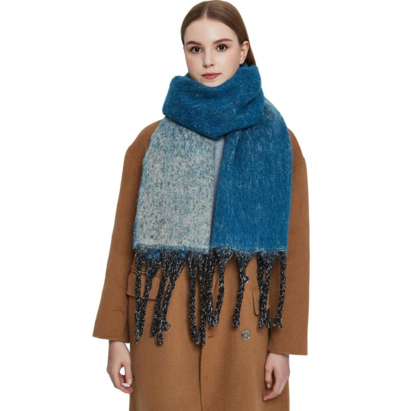 Winter Long Tassels Scarf Men Women Casual Outfit Scarves Outdoor Activity Shawl Scarf Thickened CashmereLike Scarf