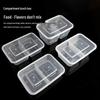 Aomiyou Disposable Rectangular 2-Compartment Food Containers with Lids