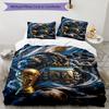 Lionel Messi Football Legend Bedding Set,Breathable Bed Linen for Guest Room Decoration,Festival Gift for Fans,All Season Duvet Cover with Pillowcases