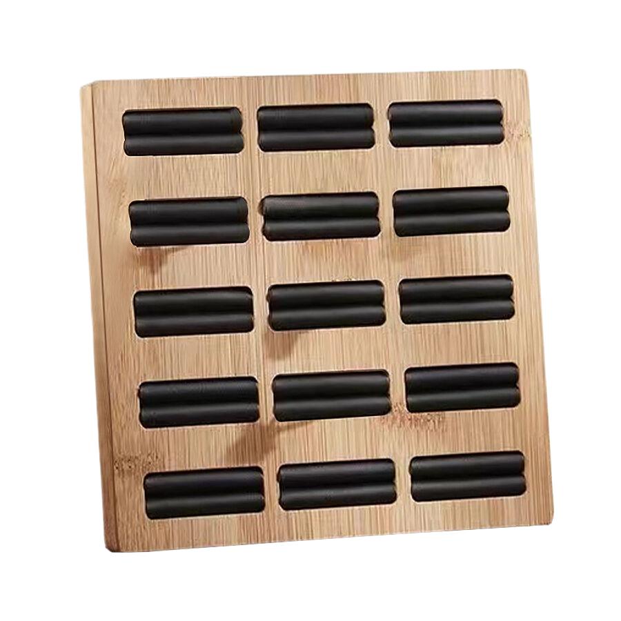 1pc, Ring Earrings Wooden Display Tray Jewelry 100 Ring Earrings Tray Display Tray Counter Storage, Size: Diameter: 5.9in