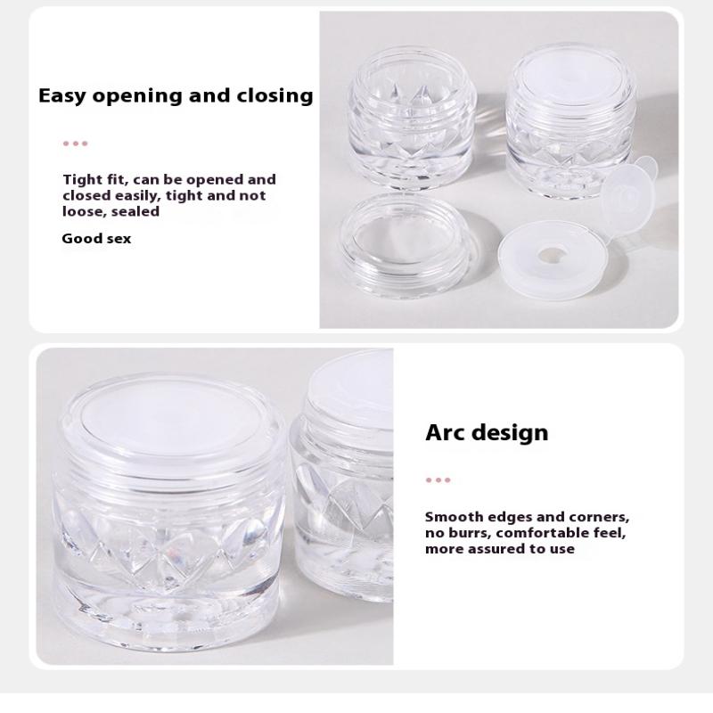 2/5 Pcs Empty Sifter Jars With Mesh Loose Powder Container Clear Cap Diy Cosmetic Refillable Bottles