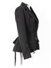 Women's Rhinestone Bow Jacket with Back Cross and Hollow-Out Design - Spring Collection 2025 Slim Fit Waist-Cinching Blazer