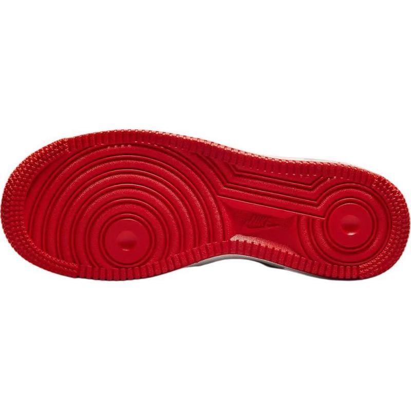 Nike Air Force 1 Anti Slip Wear Resistant Low Top Kids' Skateboarding Shoes White Red Sneakers HV5165-121