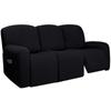 3 Seat Stretch Sectional Recliner Sofa Slipcover With Elastic Bottom Soft Washable Furniture Pet Protector Couch Cover