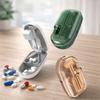 Plastic 2 in 1 Pill Cutter Sealed Pill Storage Box Practical Drug Tablet Organizer  For Home Use