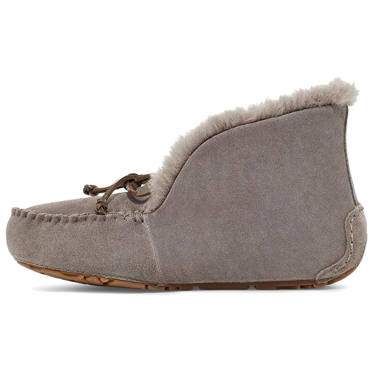 

UGG Досуг Alena Slip-On флисовая подкладка повседневные туфли на плоской подошве женские туфли серые 1106879-MLE