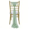 Wedding Chair Sash Beauty Tulle Polyester Streamer Hotel Banquet Decoration Chair Cover Tie Ribbon Bow
