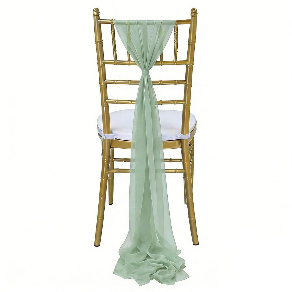 Wedding Chair Sash Beauty Tulle Polyester Streamer Hotel Banquet Decoration Chair Cover Tie Ribbon Bow