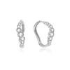 Ania Haie Silver Sparkling Tide Hunger Hoop 925 Silver Earrings E075-13H