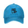 Gatos Amante del Café Gorra de Béisbol Vintage Desgastada Lavada Gorra Snapback para Unisex Mujeres Actividades al Aire Libre Gorras Ajustables Sombrero