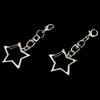 30Pcs Unique Alloy Star Keyring Pendant Star Shaped Clasp For Diy Projects