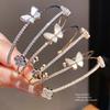 Floral Butterfly Fashion Bracelet With Gold Plating For Women