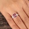 Rhodolite Gemstone 925 Sterling Silver Engagement Ring Jewelry For Women CZR-18-17