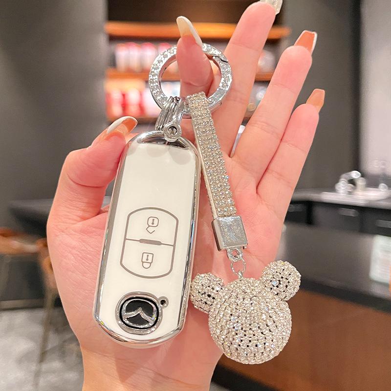 Mazda 3 Axela CX4/CX5 Atenza için TPU Elmas Anahtar Kılıfı