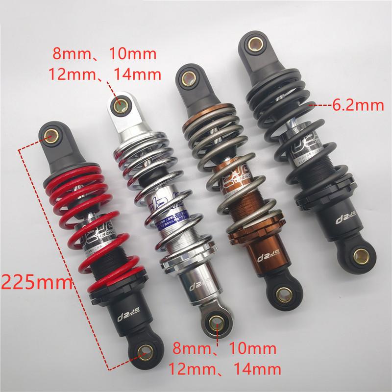 225mm 6.2mm Spring Motorcycle Shock Absorbers For Kid's Off-Road Vehicle Honda Yamaha Suzuki Kawasaki Dirt Gokart ATV