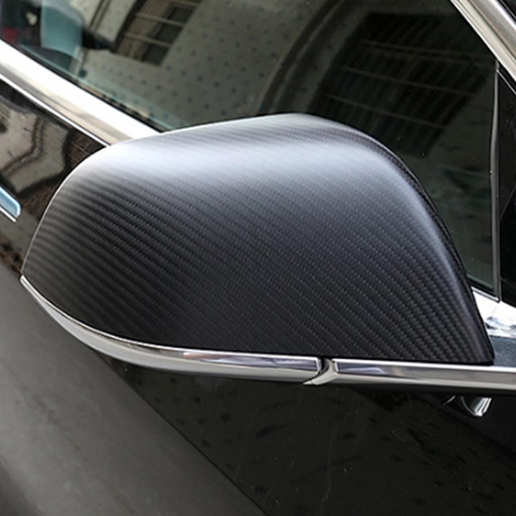 2pcs Side Rearview Mirror Cover Dry Carbon Replacement for 2021+(Light Color )