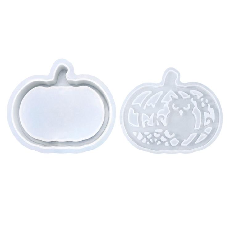 Hollow Out Pumpkins Ghostly Silicone Molds DIY Halloween Craft Storage Box Decoration Resins Ornamentation for Adults