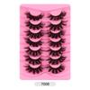 7 Pairs Of Fried Hair High Imitation Mink Hair False Eyelashes Curled Thick Stage Makeup Eyelashes