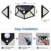 2pcs Outdoor Solar Lights, 100led Ultra Bright Outdoor Solar Light, 800 Lumens, 3 Modes Of Solar Wall Light, Waterproof Solar Outdoor Light