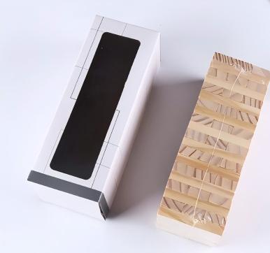 Elegantmahj Timber Tower Wood Block Stacking Game - Family Game For Indoors And Outdoors Party Games For Kids Good Gift
