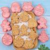 Cookie Cutter 3D Biscuit Mold Plastic Baking Cookie Stamp Cookie Decorating Tool