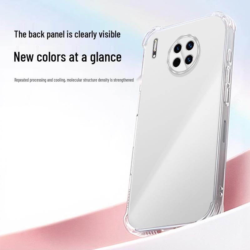 Huawei Mate30/Mate30 Pro Clear Anti-Drop TPU Phone Case with Airbag Corners - Minimalist Design