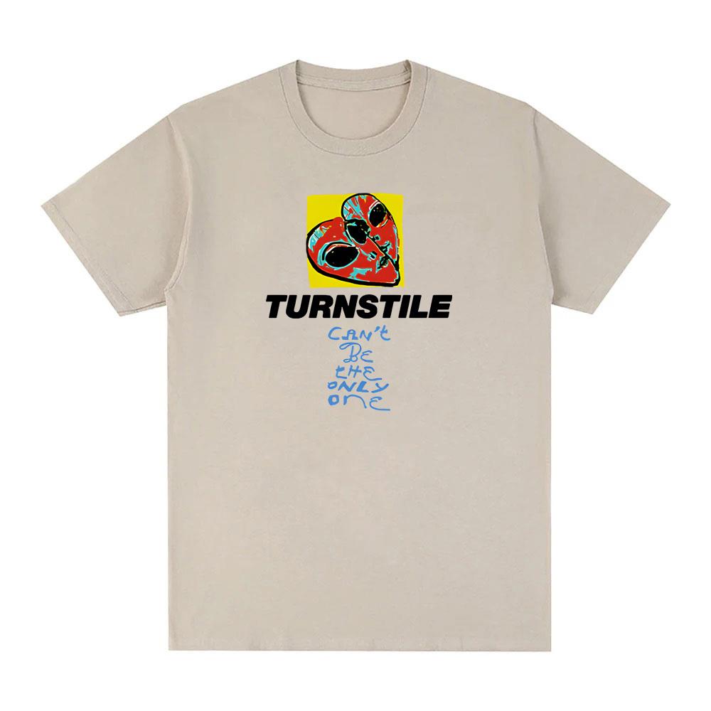 

Футболка TURNSTILE Эстетичная Высококачественная Футболка с Круглым Вырезом Одежда Графическая Печать Повседневная Ретро Стиль Певца Футболка XS