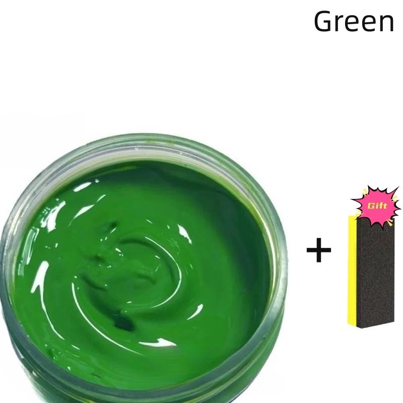 

50 мл Жидкий набор для ремонта кожи для автомобиля, автопаста для ухода за сиденьями, диванами, царапинами, трещинами, подарочная губка для краски зелёный