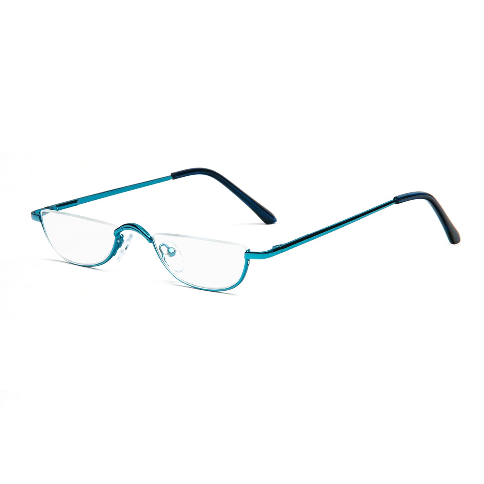 

Очки для чтения Half Half Moon Case Frequency Blue [REAVEE], Оправа, Форма, Металл, Тонкий, Легкий, Унисекс, Стильный, В комплекте, +2.00 , синий