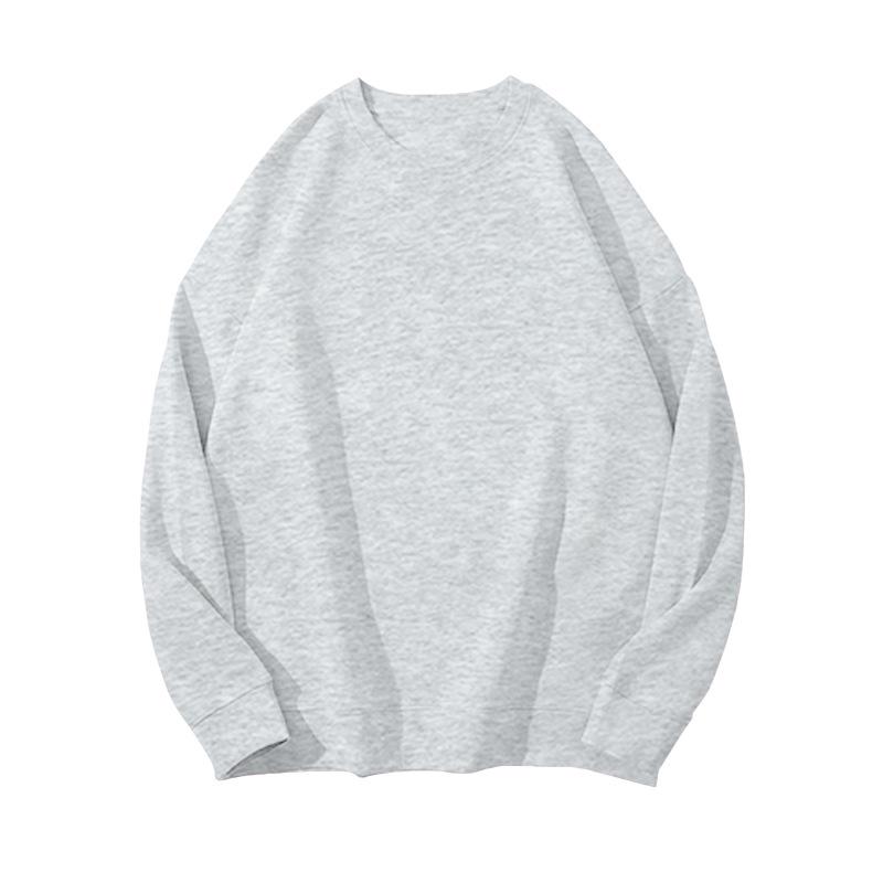 Solid Color Korean Style Fleece Sweatshirt: Women's Loose Casual Autumn/Winter Top & Student Couple Outfit.