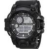 CREPHA Digital Watch Stopwatch 5ATM TE-D378-BK
