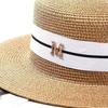 M-standard Flat-topped Straw Hat Retro Joker Beach Sun  Hat in Summer Beanies for Men