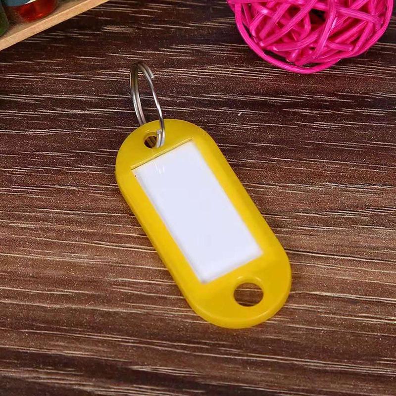 Colorful Plastic Key Tags for Handwritten Labels and Luggage, Small Gift Keychains
