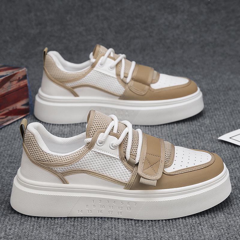 Board shoes low-top buckle thick-soled heightening casual shoes mesh breathable student sports 39