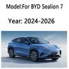 For BYD Sealion 7 2024 2025 2026 Car Cover Trim Front Seat Back Decor Cover ABS Carbon Material Auto Interior Auto Accessories